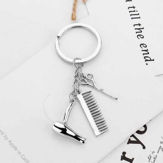 Fashion and simple key chain personality creative wash cut blow shape hanging buckle jewelry
