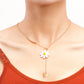 Jewelry Versatile Daisy Petal Butterfly Pendant Necklace Female Creative Design Tassel Necklace