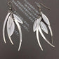 Fashion Indian Check Willow Leaf Tassel Earrings Metal Earrings For Women