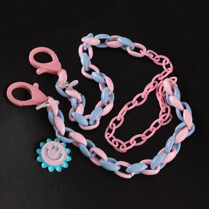 Candy Color Contrasting Color Acrylic Mask Chain Children's Anti-Le Sunflower Glasses Chain Anti-lost Rope
