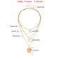 Jewelry punk multi-layer pentagram geometric pendant necklace female niche design high-end necklace
