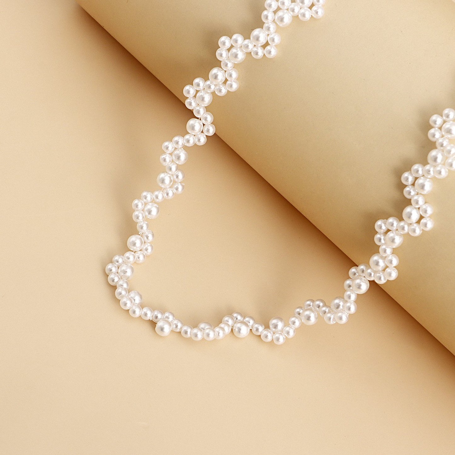 Jewelry niche white imitation pearl necklace necklace female wild beaded necklace choker