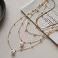Jewelry Pearl Pendant Multilayer Bead Necklace Women's Fashion Retro Handmade Simple Necklace