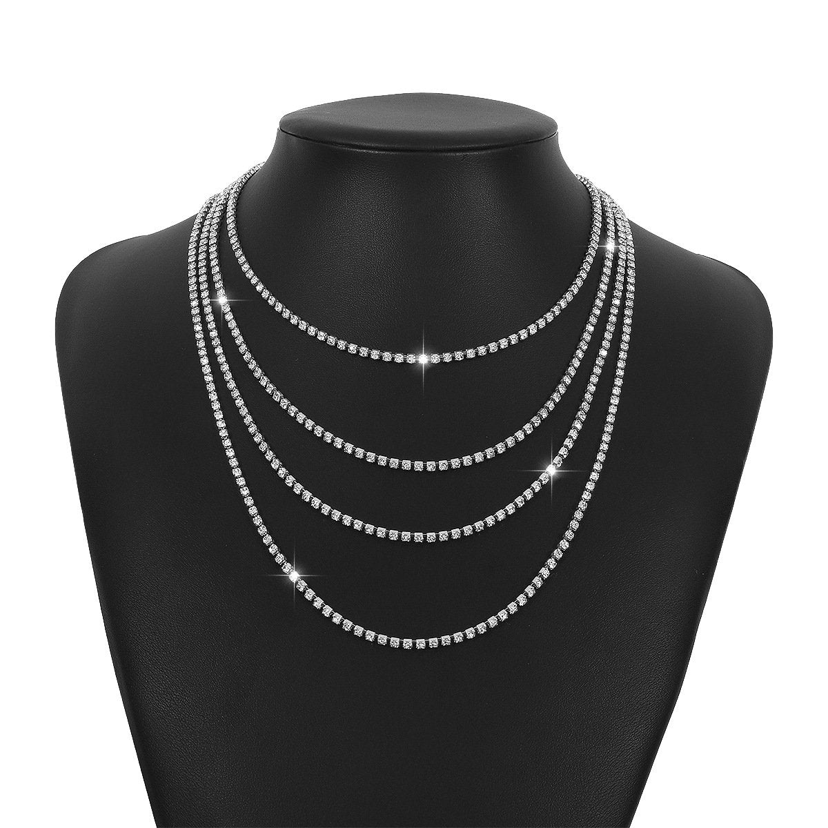 N1236 Sexy Long Claw Chain Rhinestone Light Luxury Geometric Necklace Night Bounce Di Modern Necklace