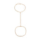 Jewelry street shot full of diamonds geometric tassel foot decoration simple and versatile double-layer claw chain thigh chain female