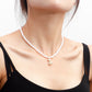 Jewelry Imitation Pearl Stitching Cartoon Bear Necklace Female Ins Hip Hop Punk Geometric Necklace