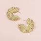 E194 Exaggerated metal C-shaped earrings ZA personality geometric heavy texture retro simple earrings