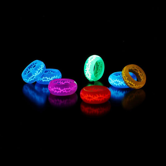 Simple fashion trend thorn pattern Mori resin luminous ring