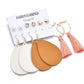 Pop Leather Earrings Bohemian Tassel Love Pearl Combination Set Earrings 6 Pieces Set