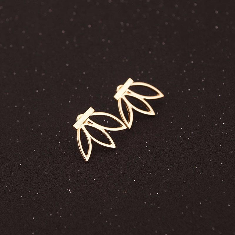 Jewelry Simple Fashion Hollow Lotus Flower Stud Earrings Women's Creative Nail Earrings Earrings