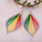 Fashion Exaggerated Earrings Handmade Silk Thread Oval Earrings Famous Jewelry