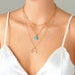 Fashion Moon Pendant Necklace Vintage Multilayer Chain Clavicle Chain Necklace Ladies Accessories