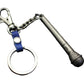 Long handle microphone microphone keychain antique silver bronze key ring jewelry bag pendant pendant