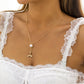 Jewelry simple and cold pearl fishtail necklace female niche all-match thin chain collarbone necklace