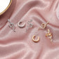 Retro snake set earrings cold fashion three-piece earrings net red ins snake ear clip