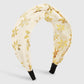 F594 Fabric Simple Retro Contrast Color Cross Knotted Headband Wide Side Sweet Going Out Non-slip Elegant Hairband Female