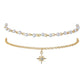 Fashion Alloy Pearl Anklet Popular Hexagram Pendant Anklet Women Jewelry