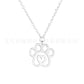 Popular Jewelry Pet Paw Dog Paw Animal Footprint Heart Pendant Necklace Clavicle Chain