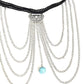 Multilayer Metal Chain Turquoise Stretch Leg Chain Female Bohemian Trend Exaggerated Body Chain Jewelry