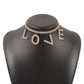 N9373 Exaggerated Net Red Necklace LOVE Full Diamond Light Luxury Temperament Necklace Personality Trendy Fashion Necklace Female