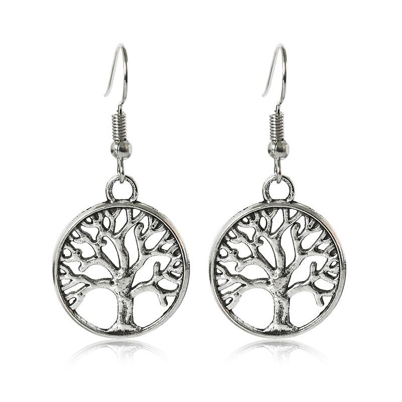 Fashion Creative Tree of Life Earrings Retro Earrings Popular Accessories