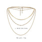 Jewelry trend metal water wave chain snake chain mix and match bead chain three-layer hip-hop choker necklace