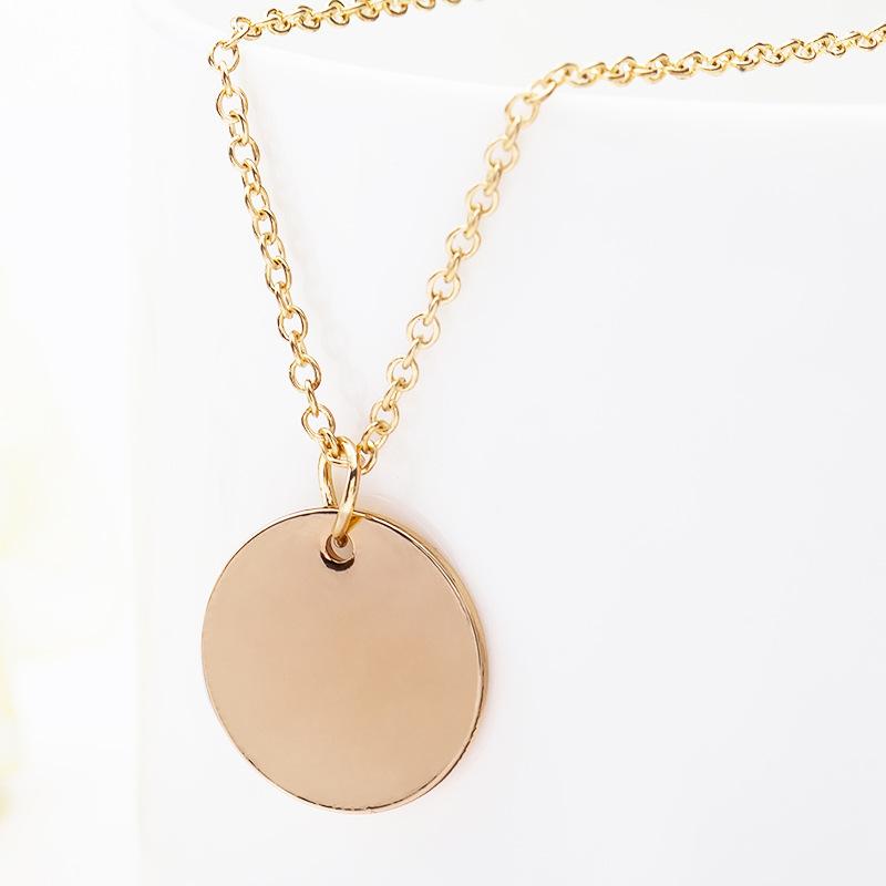 Simple Small Disc Thin Chain Temperament Clavicle Chain Simple Necklace Versatile Necklace Accessories