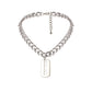 Necklace Jewelry Punk Retro Titanium Steel Blade Thick Chain Necklace Men and Women Simple Single Layer Matching Decoration