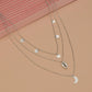 Fashion Vintage Shell Moon Pendant Necklace Round Iron Plate Clavicle Chain Necklace Jewelry