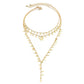 Jewelry Niche Geometric Star Tassel Necklace Female Fashion Metal Sexy Multilayer Necklace