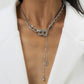 Jewelry Retro Hip Hop Chain Flannel Stitching Necklace Creative Alphabet Zircon Pendant Necklace Female