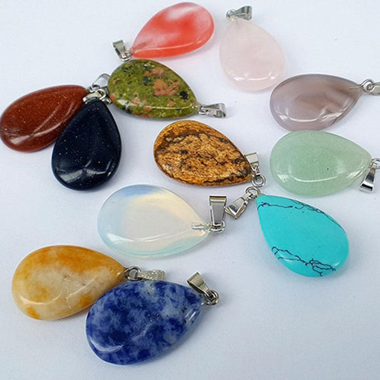 Clothing Accessories Necklace Simple Water Drop Necklace Clavicle Chain Natural Stone Pendant With Chain