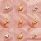 Piercing-free nose stud copper inlaid zircon letters U-shaped nose clip nose ring piercing jewelry