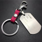 Military ID card dog tag stainless steel pendant titanium steel jewelry key chain pendant cowhide pet identification tag