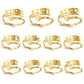 Fashionable Arabic numeral combination year ring zodiac year birthday gift