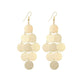 Fashion personality rhombus metal frosted disc ladies earrings popular earrings