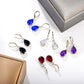 Creative earrings drop shape zirconium inlaid earrings fashion multi-color ladies earrings