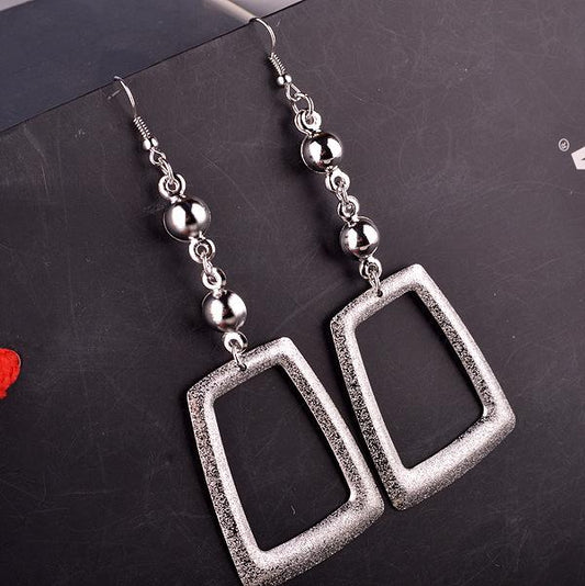 Long Slit Shaped Earrings Alloy Earrings Ladies High Cool Fashion Earrings Jewelry