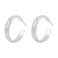 E144 Simple C-shaped fashion earrings metal twist braid exaggerated earrings punk night earrings for women