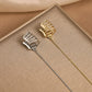 Ins long tassel ear clip female personality temperament diamond-studded one-piece ear wire ear bone clip net red earrings tide