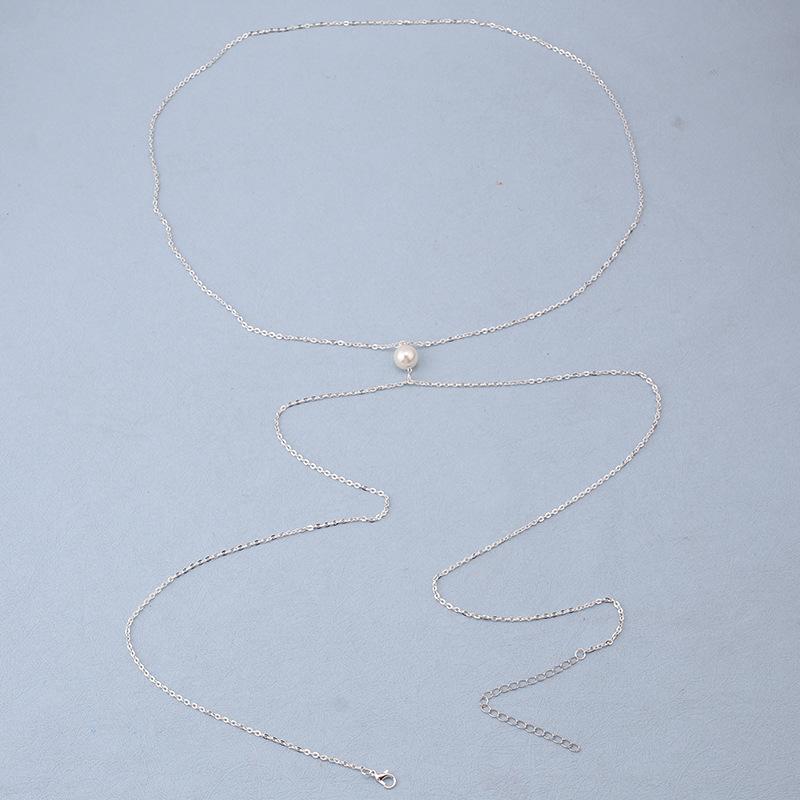Fashion Street Shooting Summer Beach Sexy Bikini Pearl Connection Waist Chain Body Chain One Chain Accessories