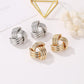 Exaggerated Earrings Geometric Cross Metal Pattern Stud Earrings Fashion Creative Accessories