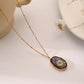 Niche Design Sense Personality Fashion Irregular Ellipse Resin Sun DIY Handmade Necklace