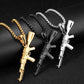 Personality Hip Hop Pistol Pendant Necklace Domineering Rifle Necklace Jewelry