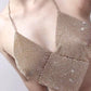 Fashion exaggerated sexy diamond body chain women's beach seaside vacation bikini sequins chest chain