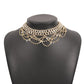 N95 Fashion Personality Beam Necklace Full Diamond Super Flash Lace Clavicle Chain Banquet Design Sense Necklace Women