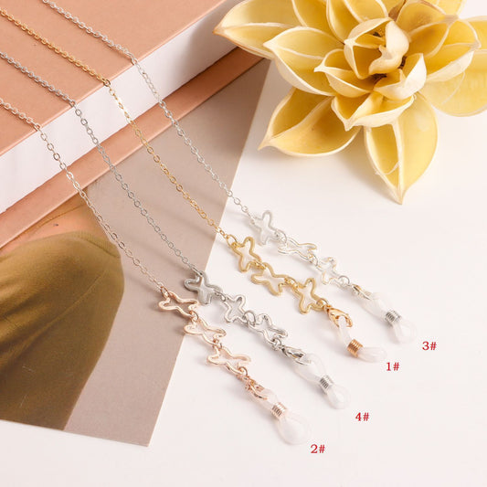 Jewelry Mask Chain Glasses Chain Metal Glasses Chain Geometric Mask Chain Accessories