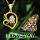 Jewelry Niche Design Butterfly Heart Pendant Necklace Female Animal Series Jewelry