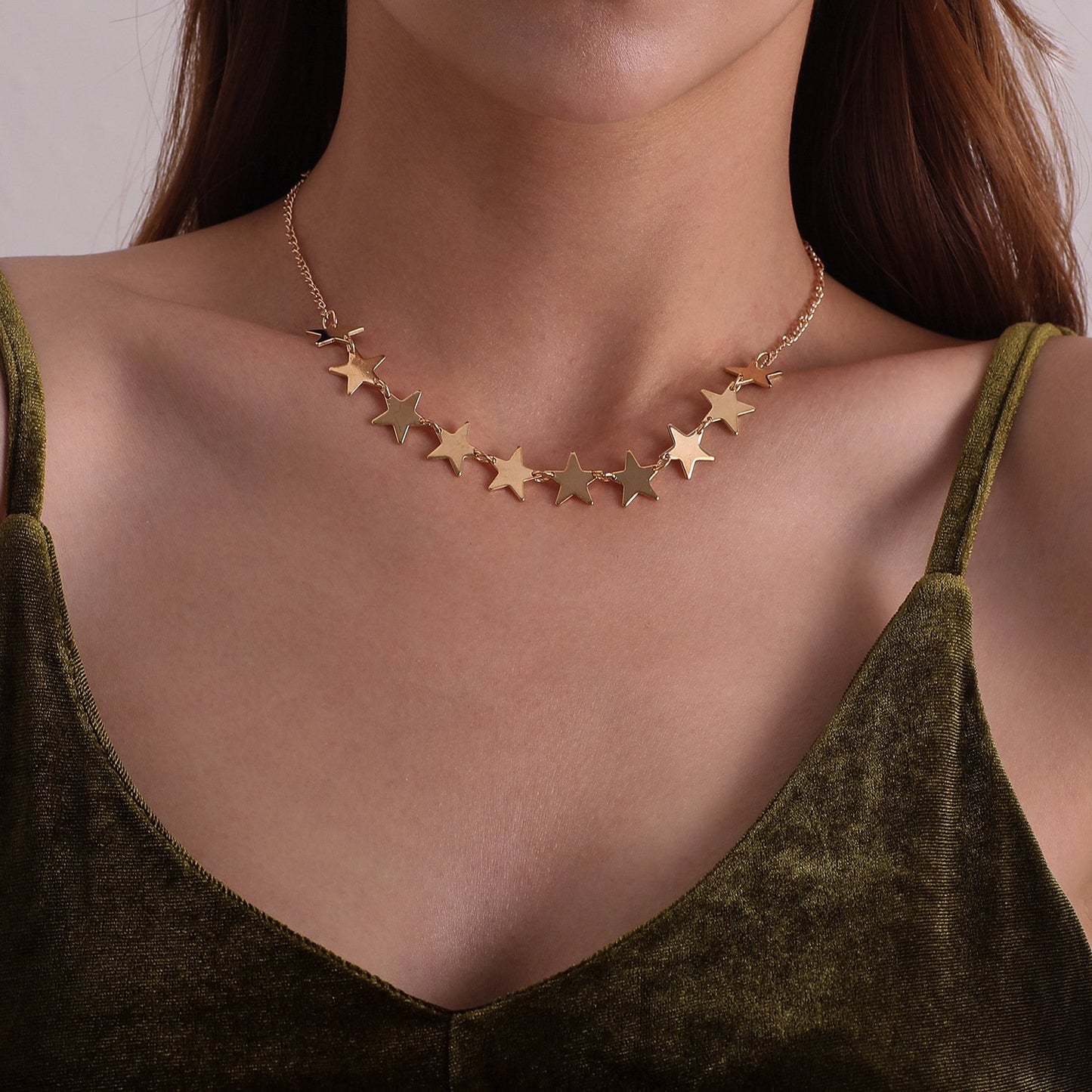 Jewelry Alloy Pentagram Short Necklace Necklace Women's Fashion Personality Star Pendant Necklace