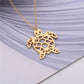 Jewelry Hollow Small Turtle Necklace Pendant Electroplated Gold Silver Alloy Necklace
